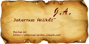 Jaternus Anikó névjegykártya